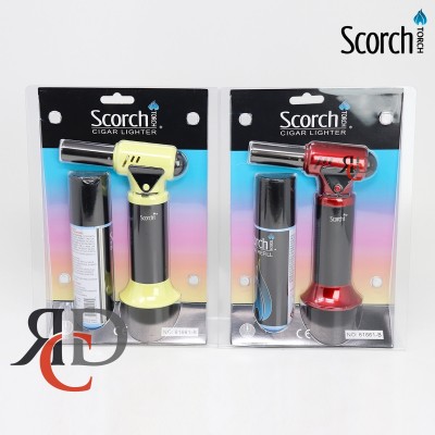 SCORCH TORCH BLISTER COMBO BUTANE REFILL TWO TONE ASST COLOR GLOSSY FINISH ST78 1CT